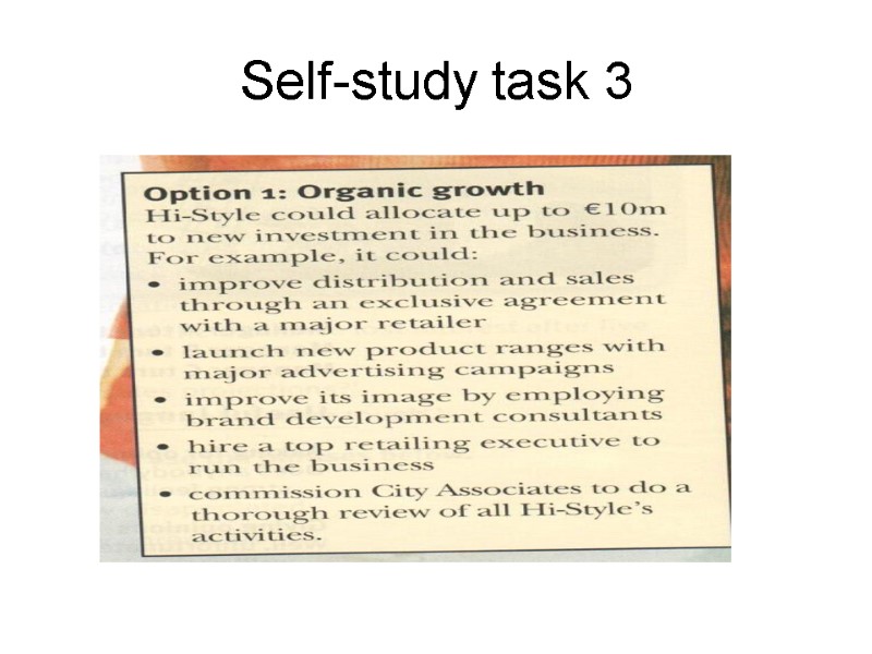 Self-study task 3